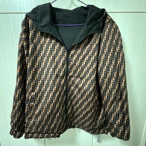Fendi Men’s Brown and Black Patterned Jacket